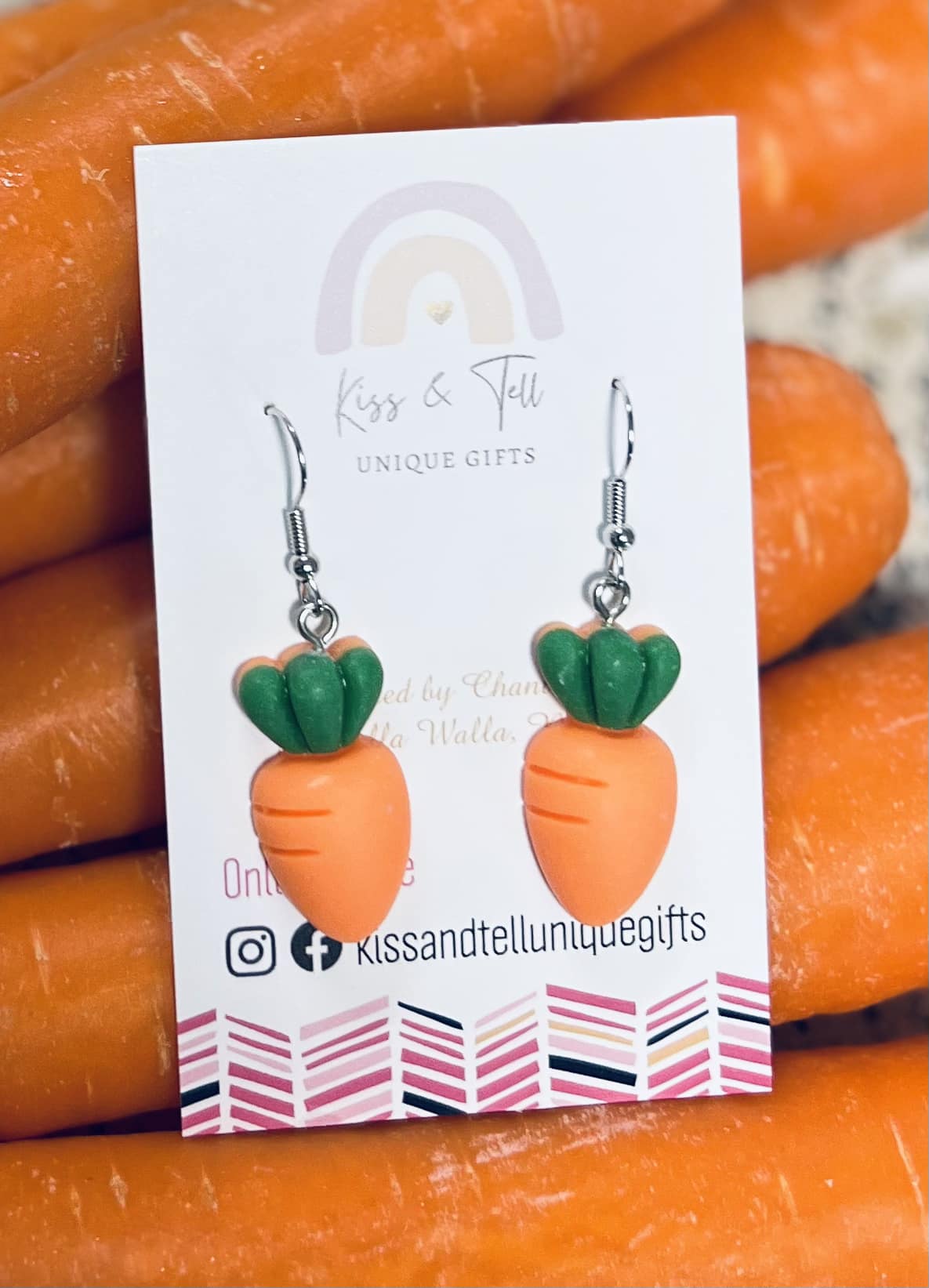 Carrot Dangle Earrings