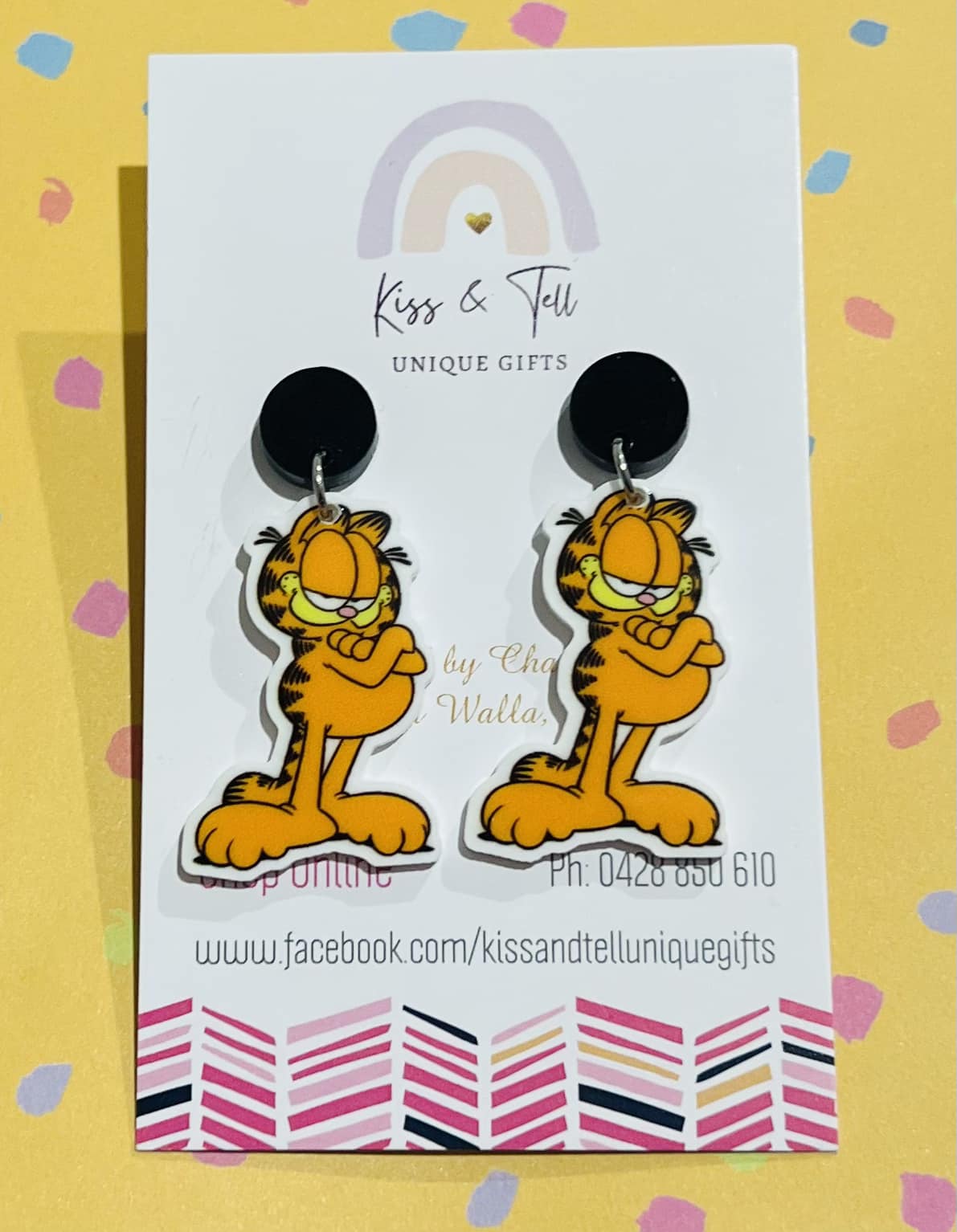 Garfield Dangle Earrings