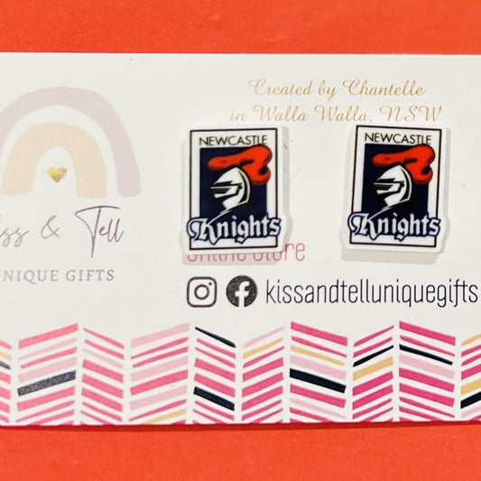 NRL Knights Team Stud Earrings