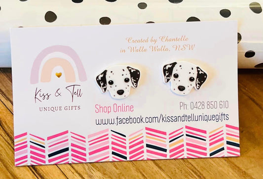 Dalmatian Puppy Stud Earrings