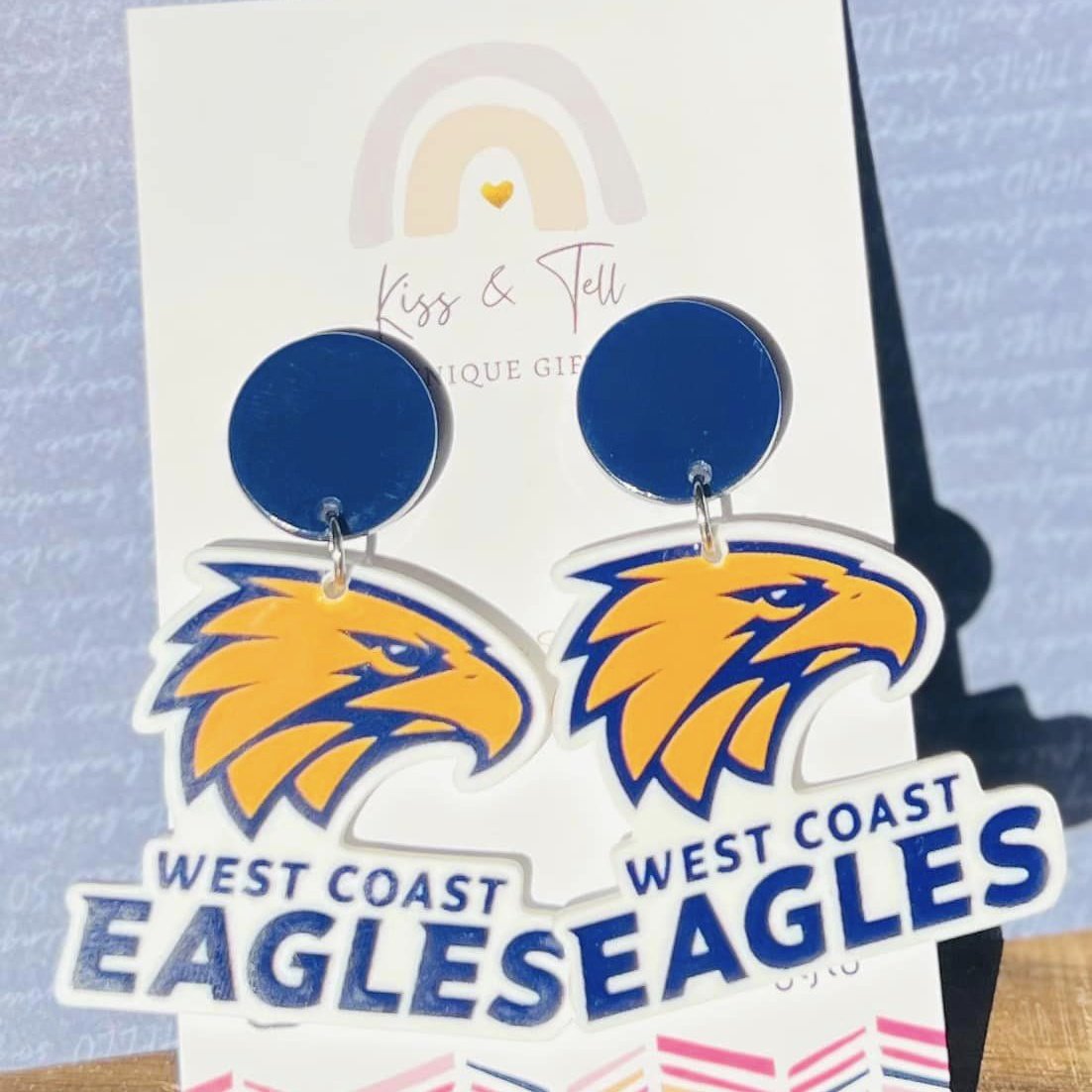 AFL West Coast Eagles Team Dangle Earrings