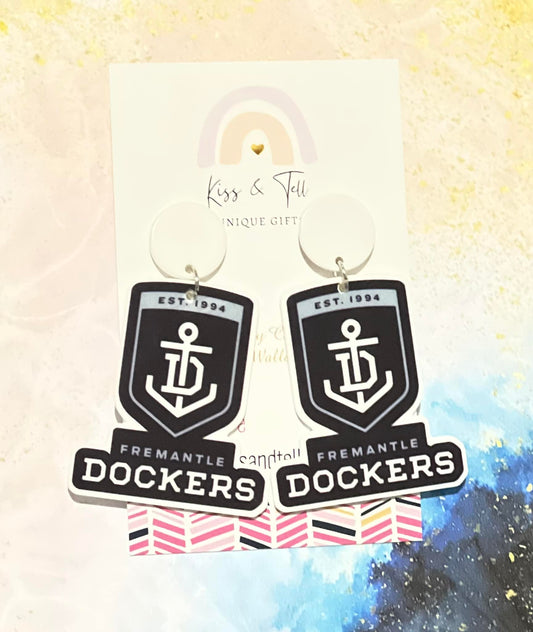 AFL Dockers Team Dangle Earrings