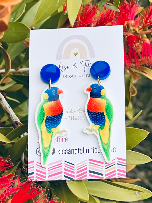 Parrot Bird Dangle Earrings