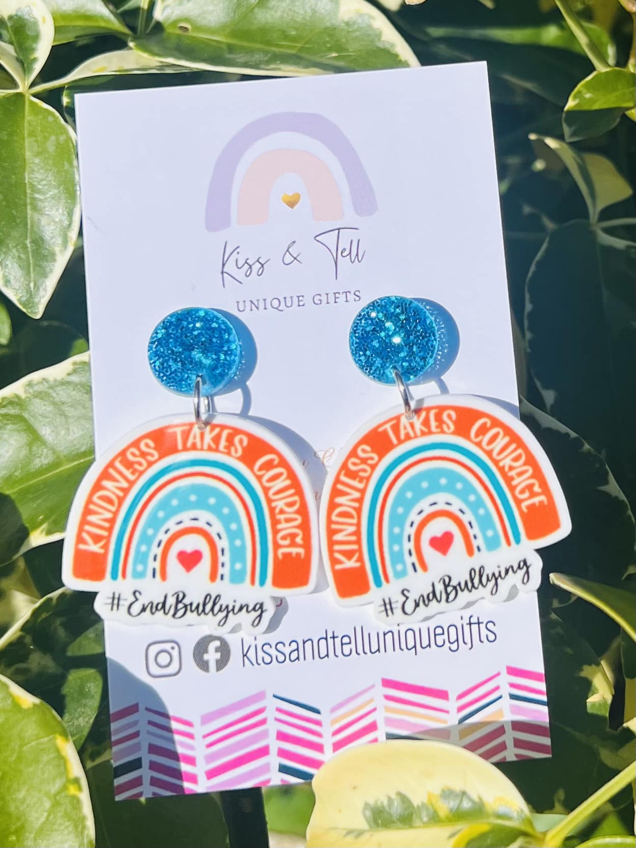 "Kindness Takes Courage" Statement Earrings