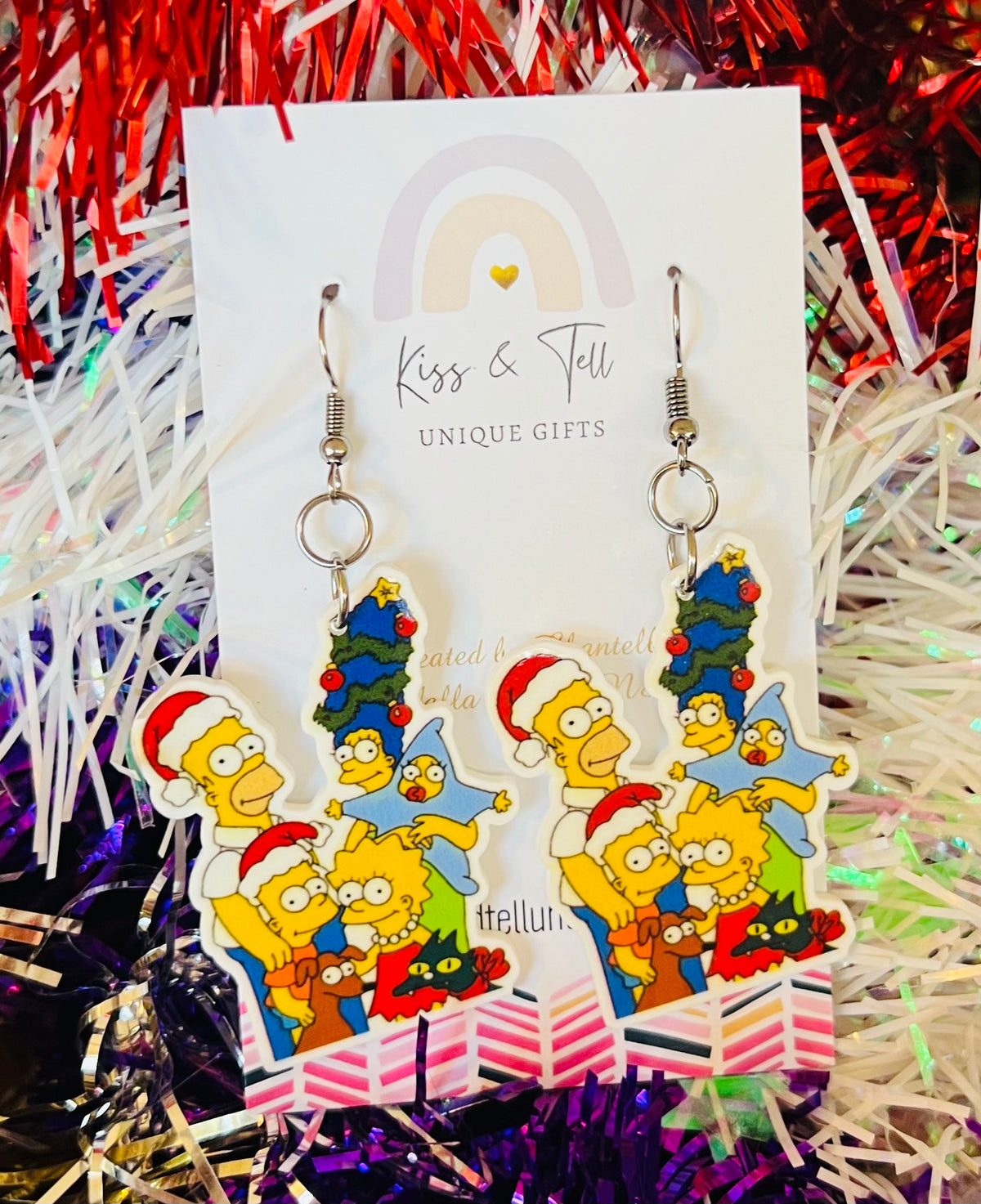 The Simpsons Christmas Dangle Earrings