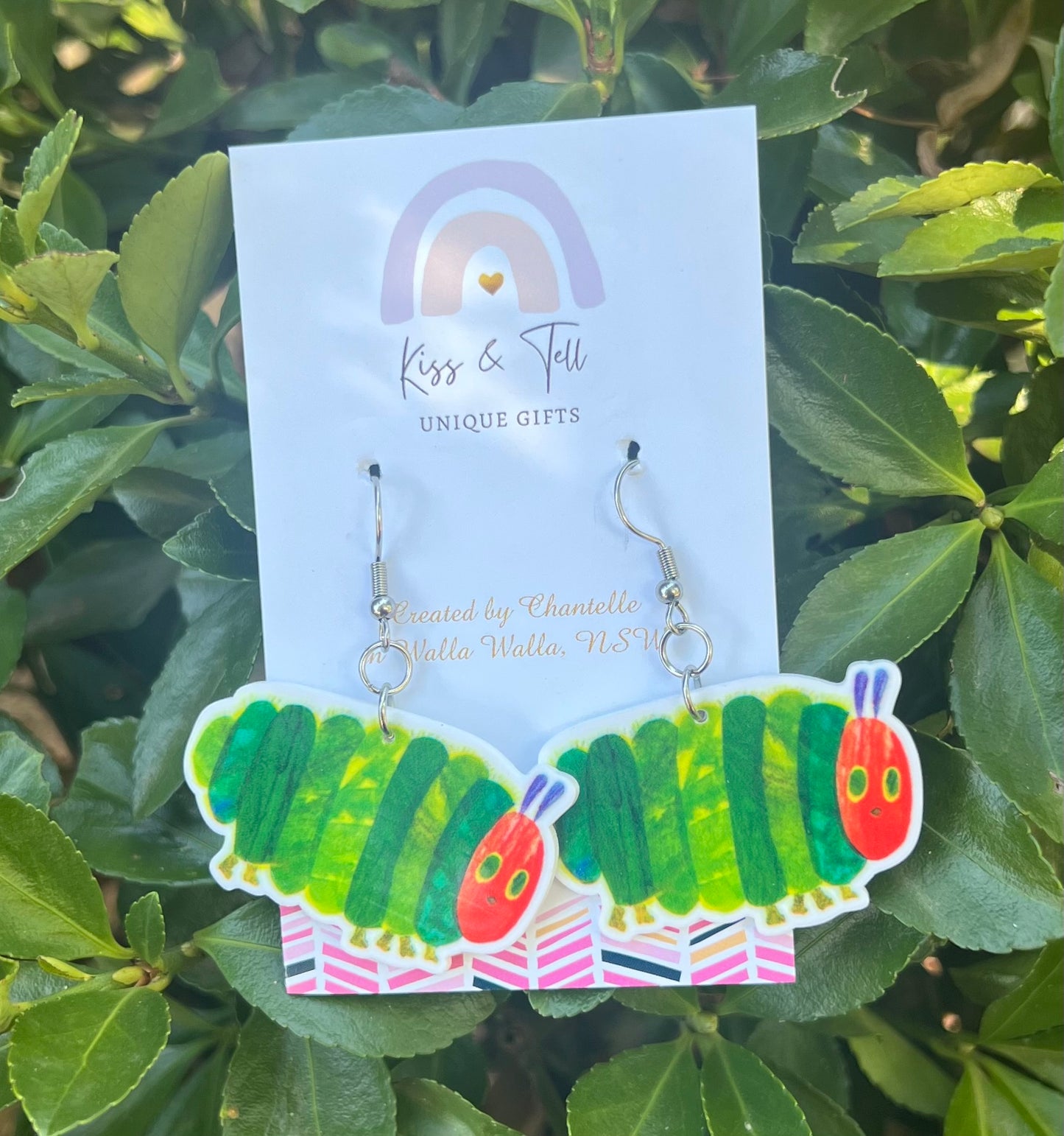 Big Hungry Caterpillar Dangle Earrings