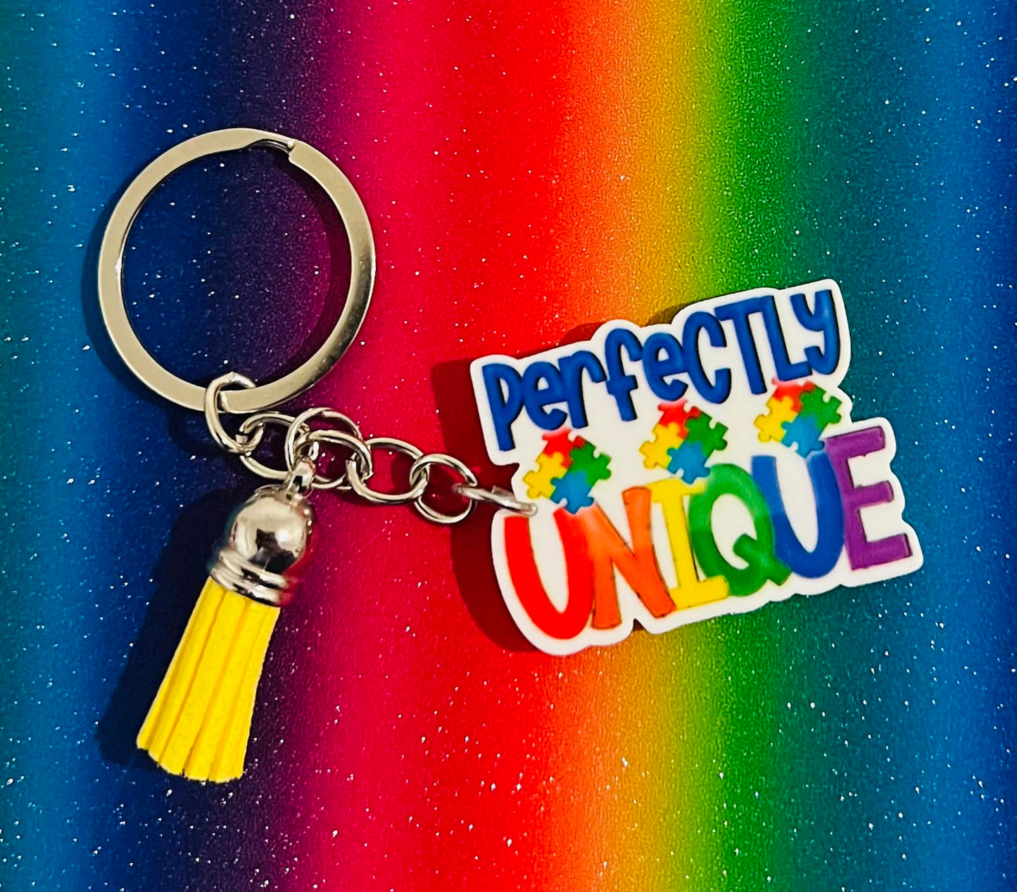 "Perfectly Unique" Keyring with Tassel