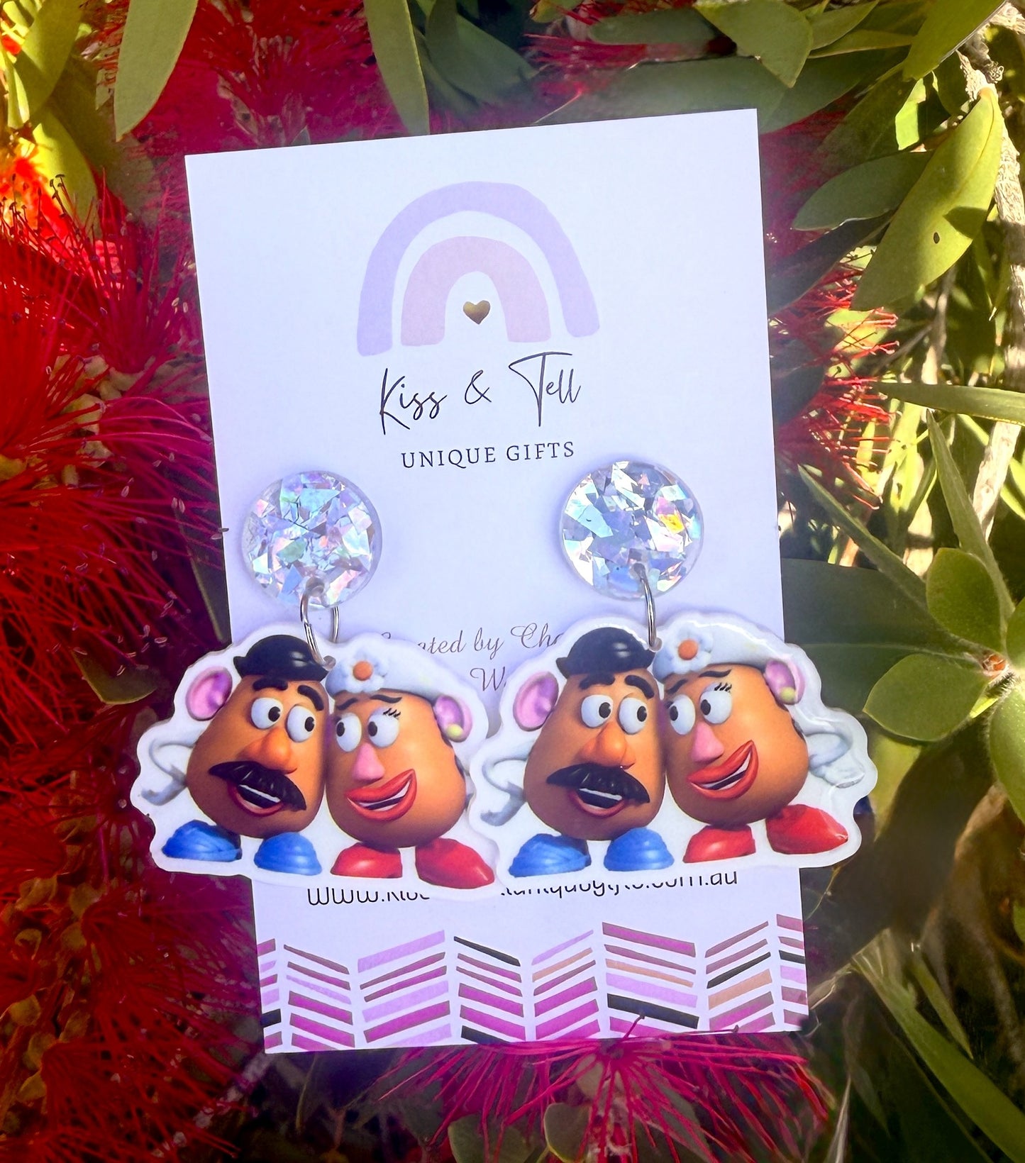 Cute Potato Couple Dangle Earrings