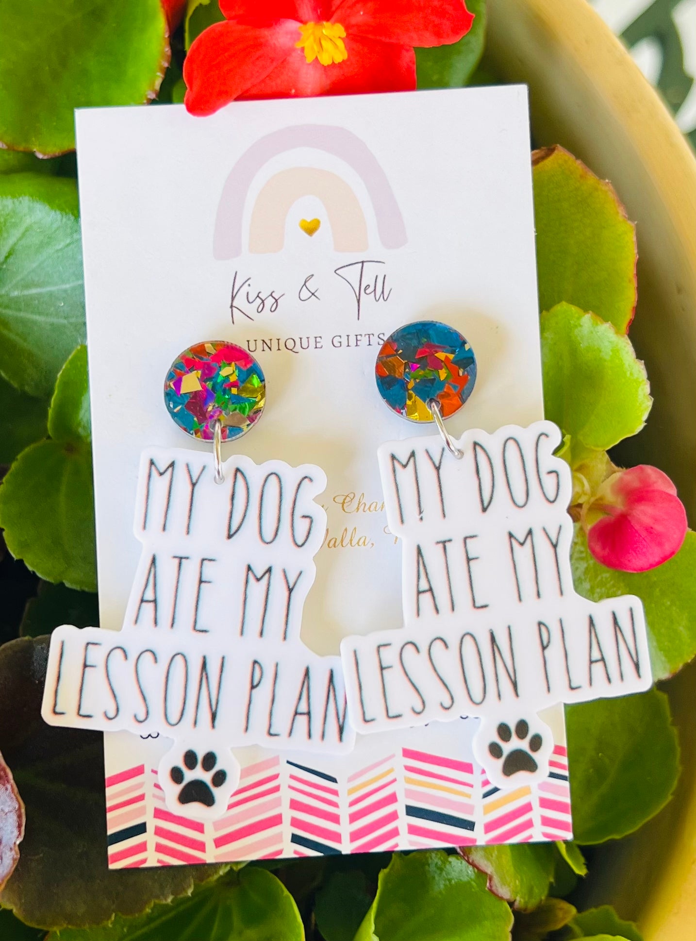 “My Dog Ate My Lesson Plan” Earrings