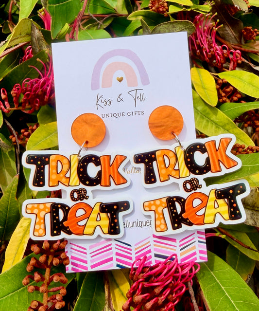 * SALE *  Trick or Treat Halloween Earrings