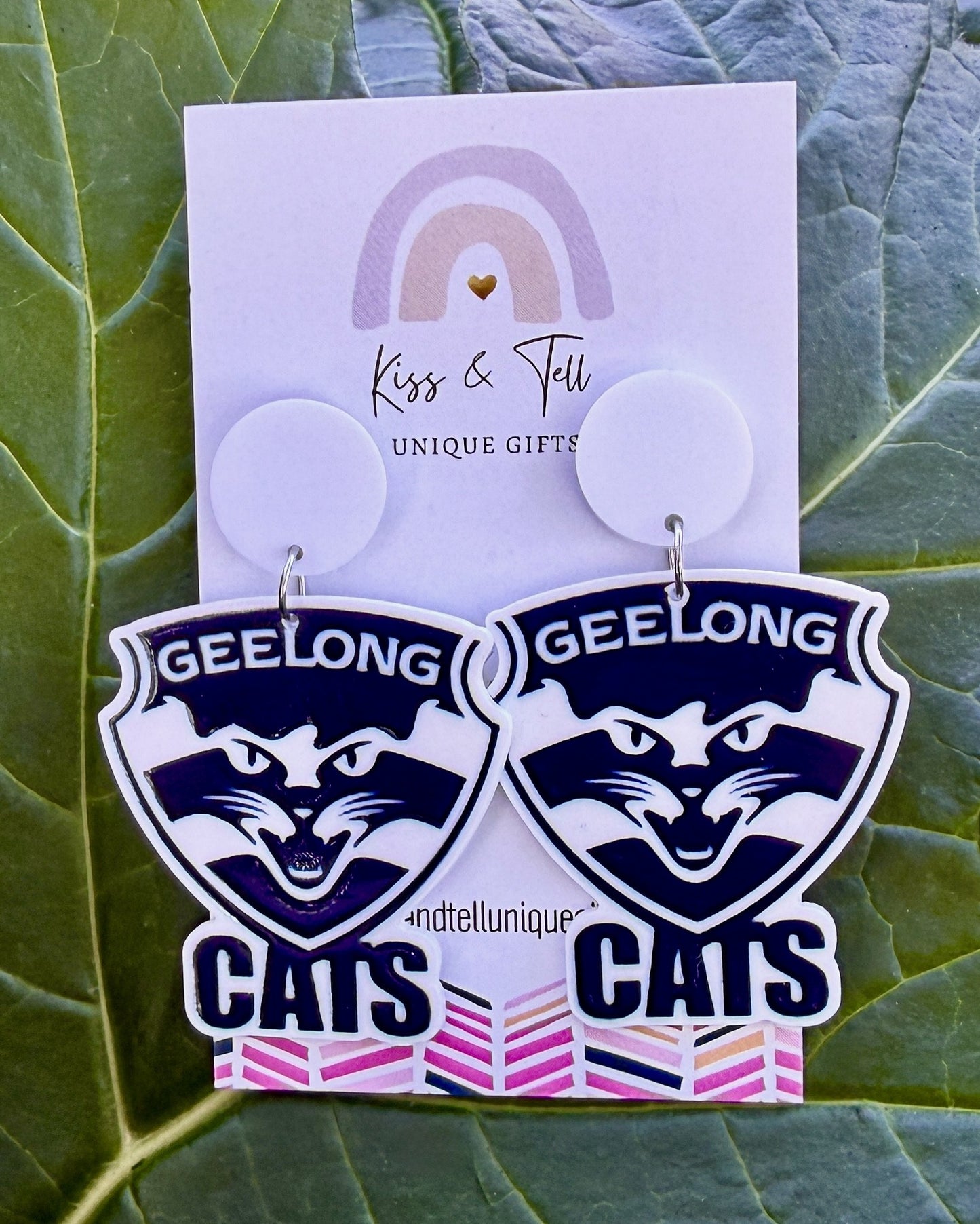 AFL Geelong Cats Team Dangle Earrings