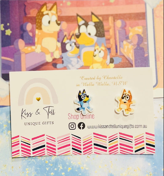 ! BEST SELLERS !   Bluey & Bingo Stud Earrings