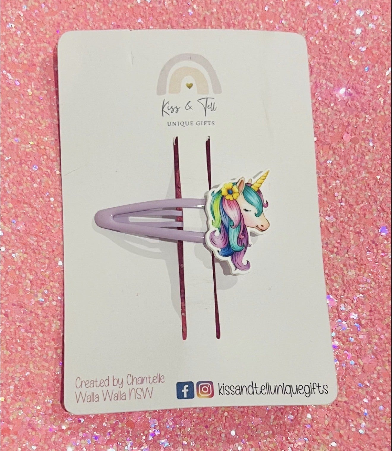 Pretty Unicorn Hair Clips