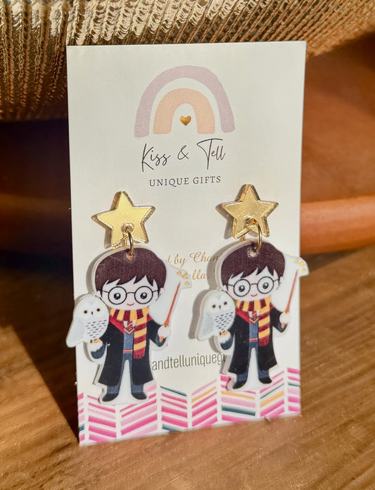 Cartoon Harry Dangle Earrings