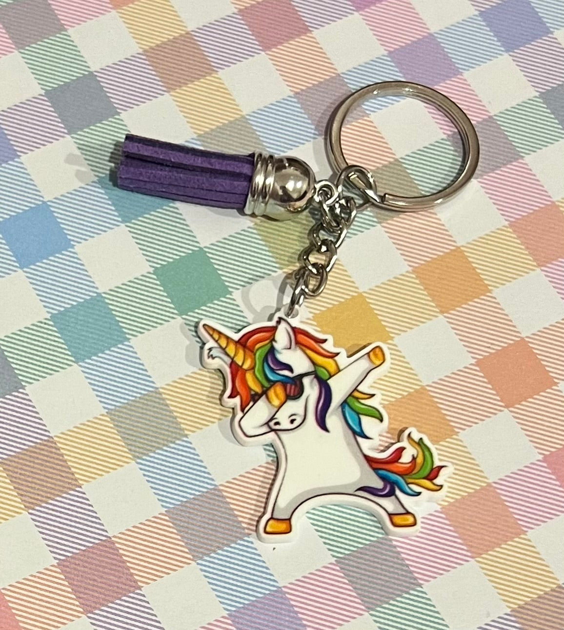 Unicorn Keyring with Tassel