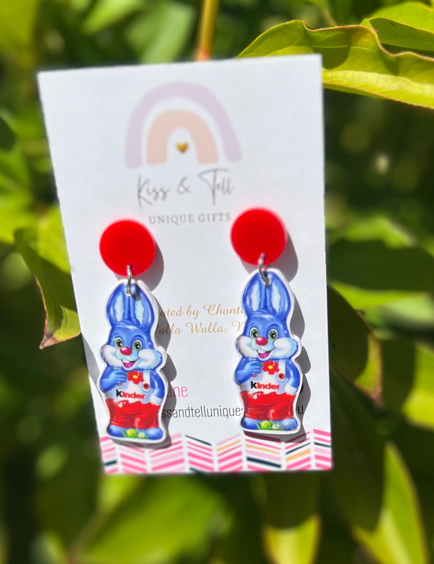 Kinder Chocolate Bunny Earrings