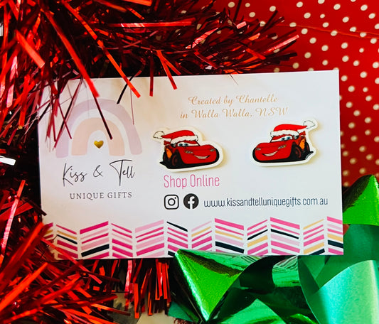 Christmas McQueen Car Stud Earrings