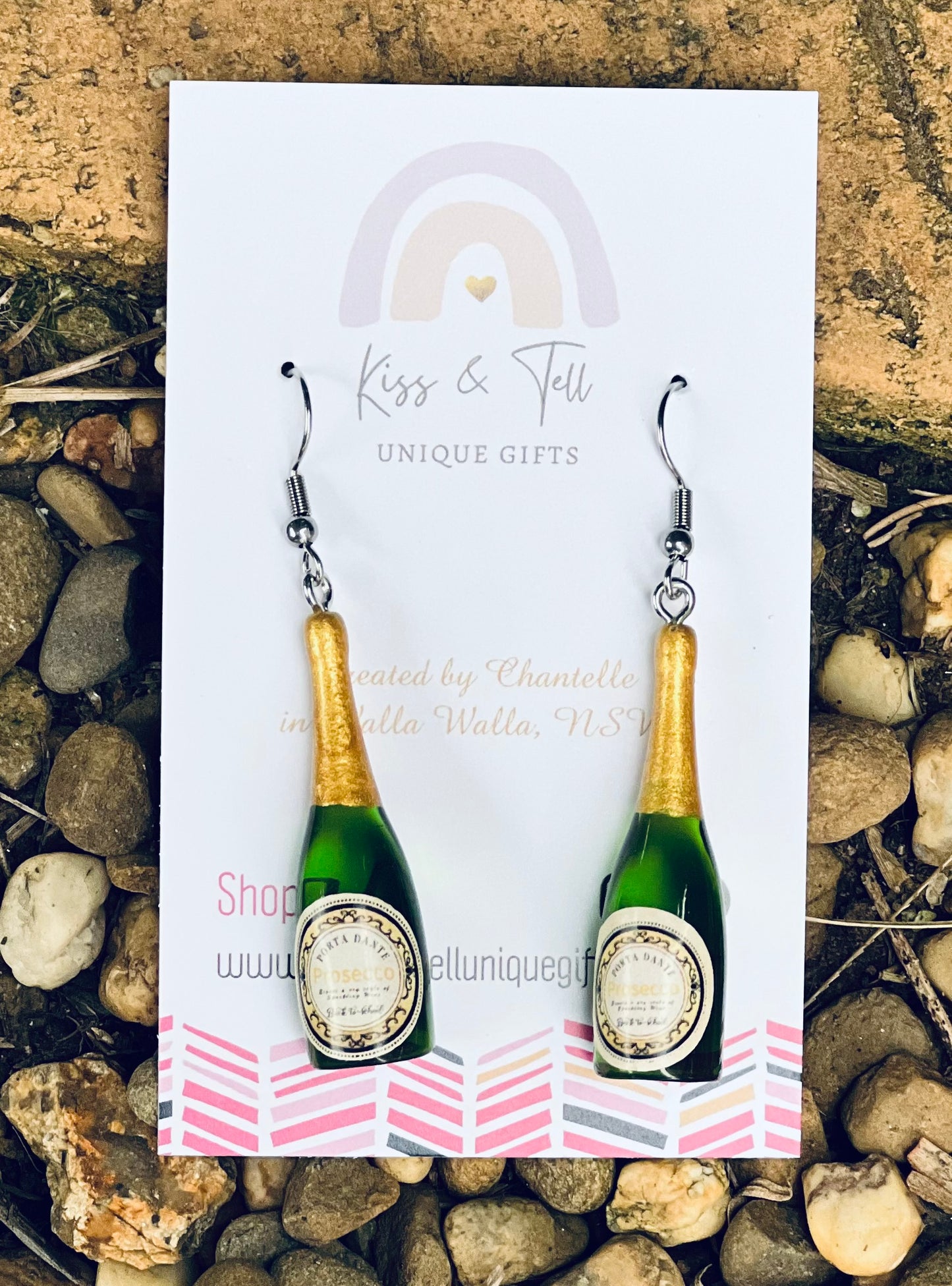 Prosecco Champagne Dangle Earrings