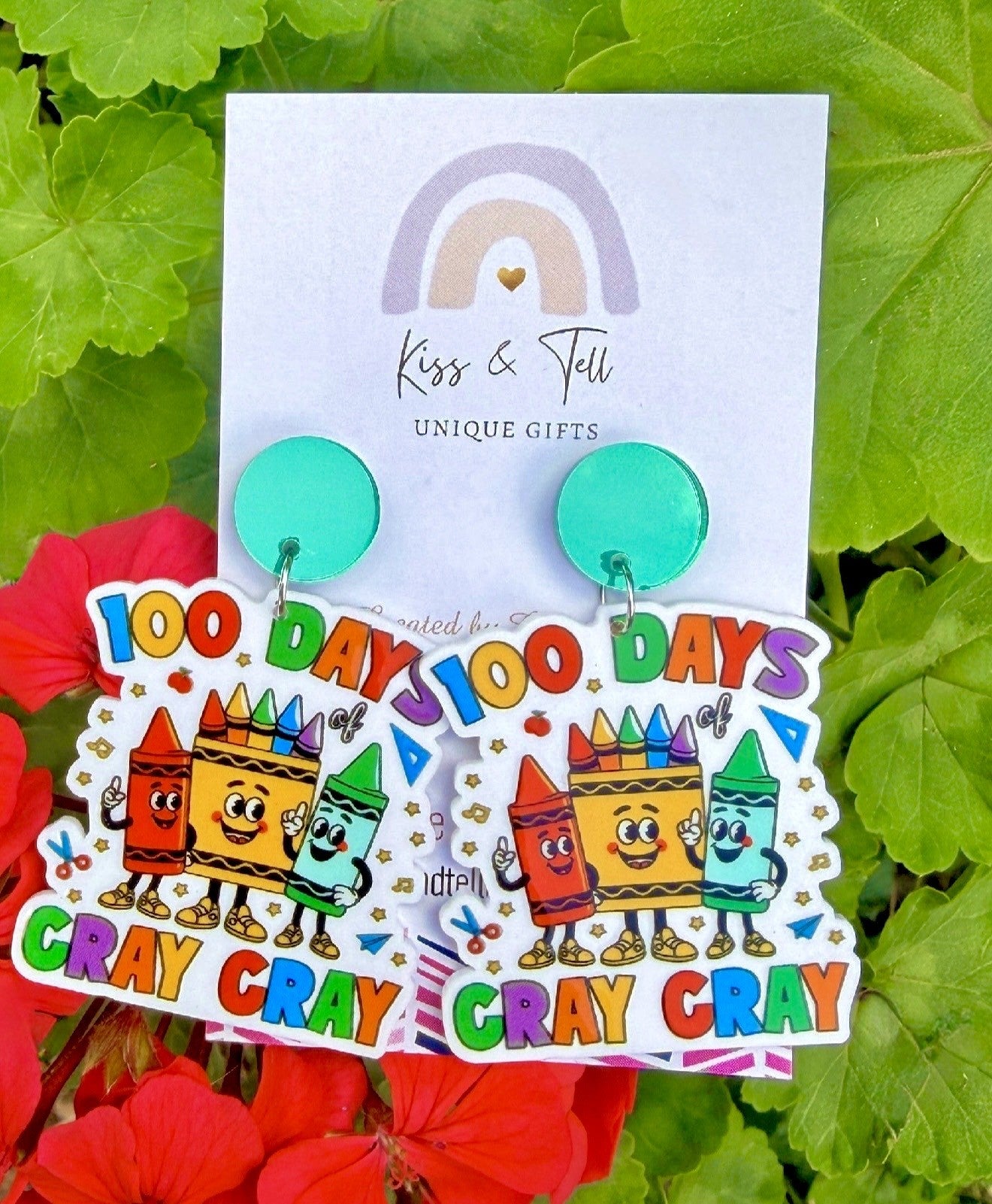 "100 Days of School" Dangle Earrings