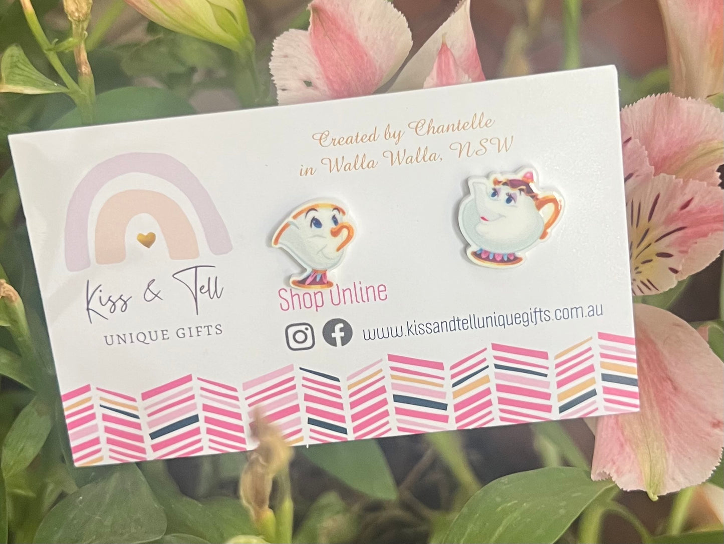 Chip & Mrs Potts Teacup Stud Earrings