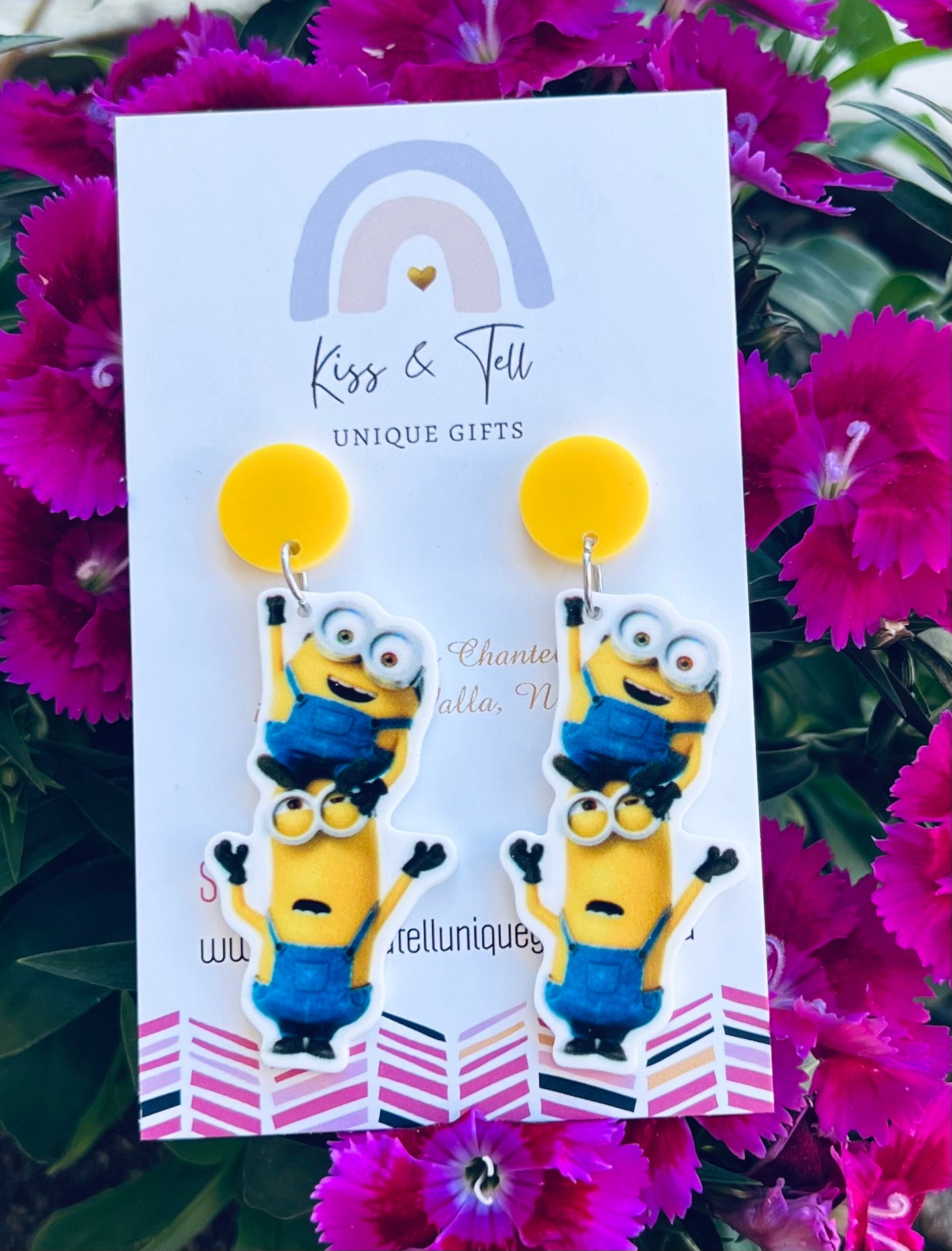 Kevin & Bob Minion Dangle Earrings