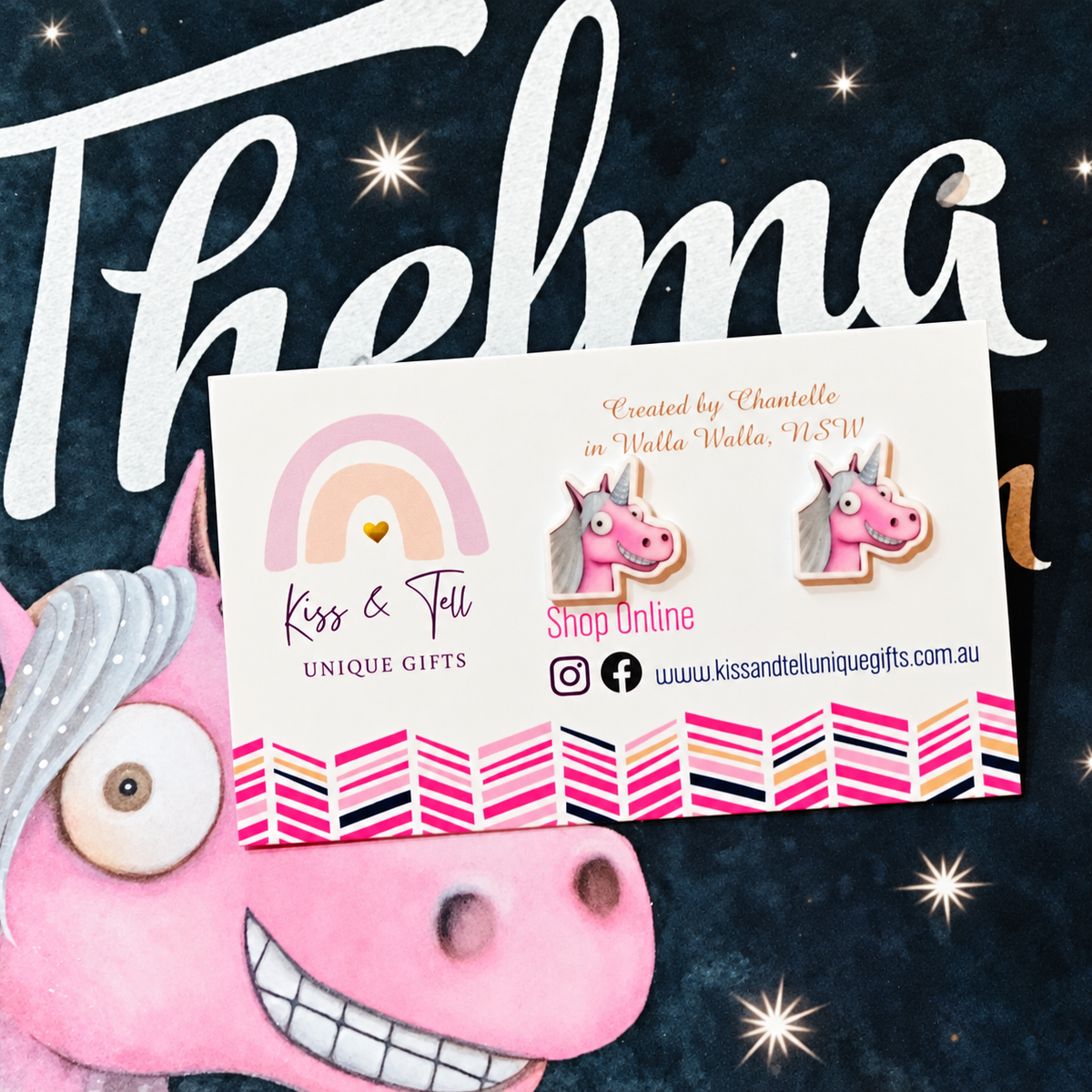 * SALE *  Thelma the Unicorn Stud Earrings