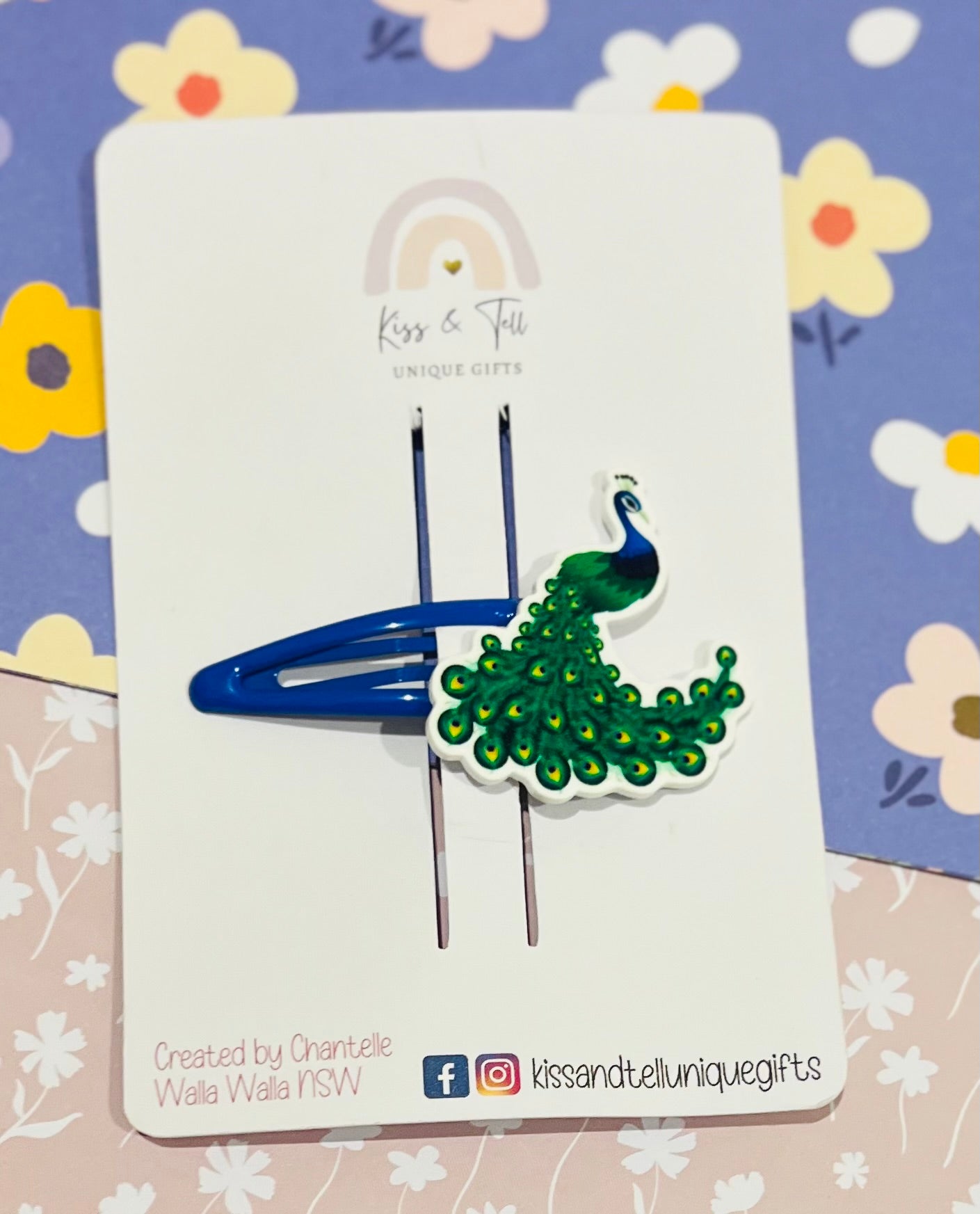 Peacock Hair Clip