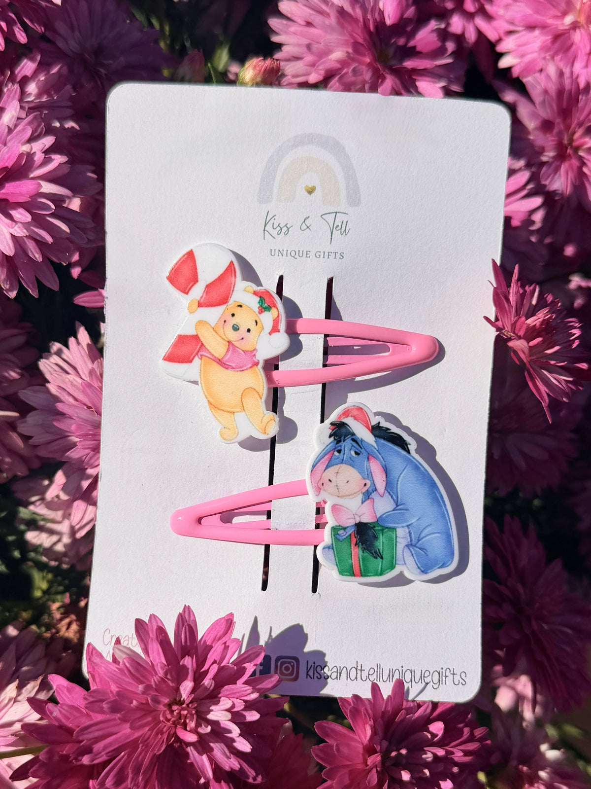 Christmas Mickey & Winnie Hair Clip Sets