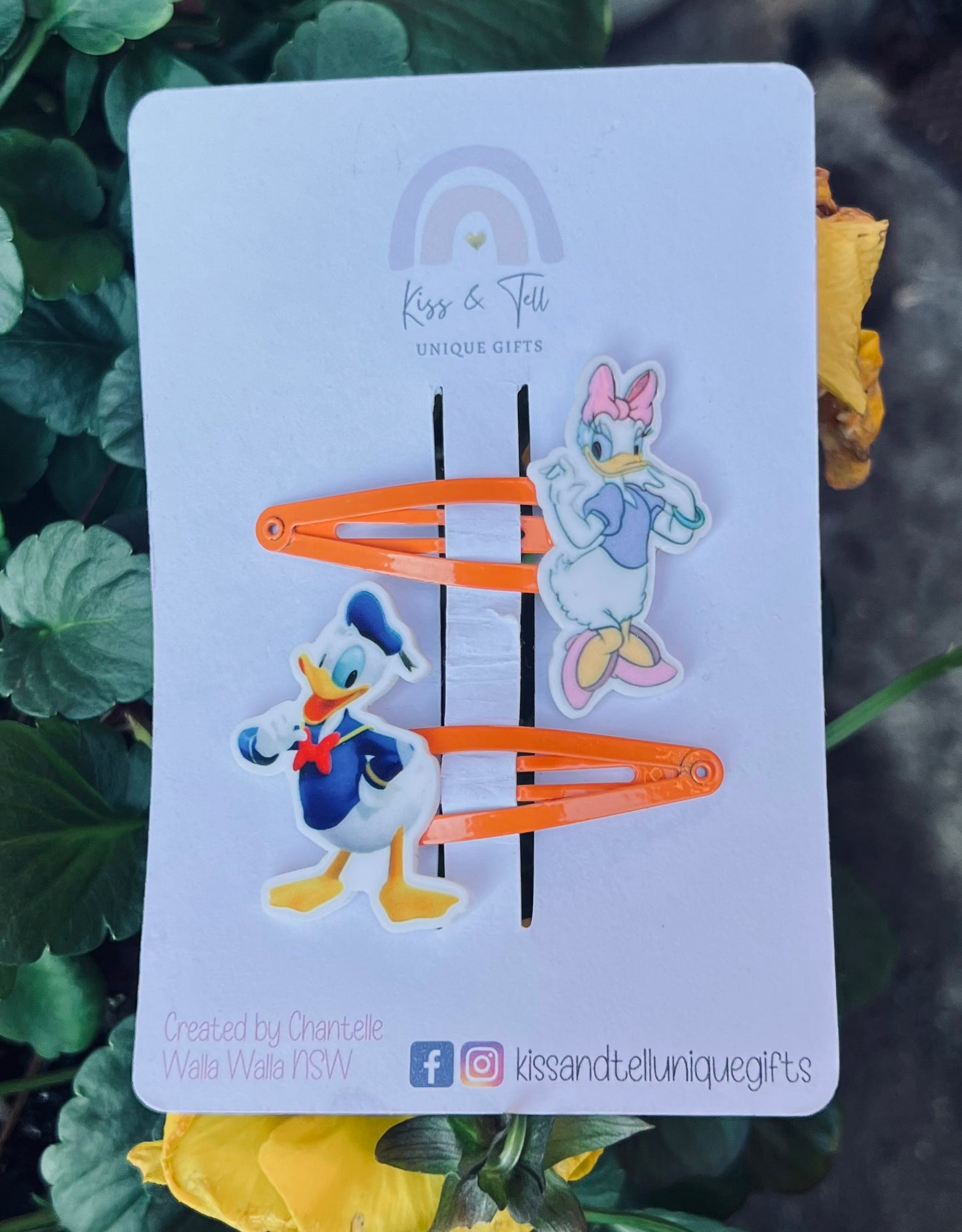 Donald & Daisy Duck Hair Clips