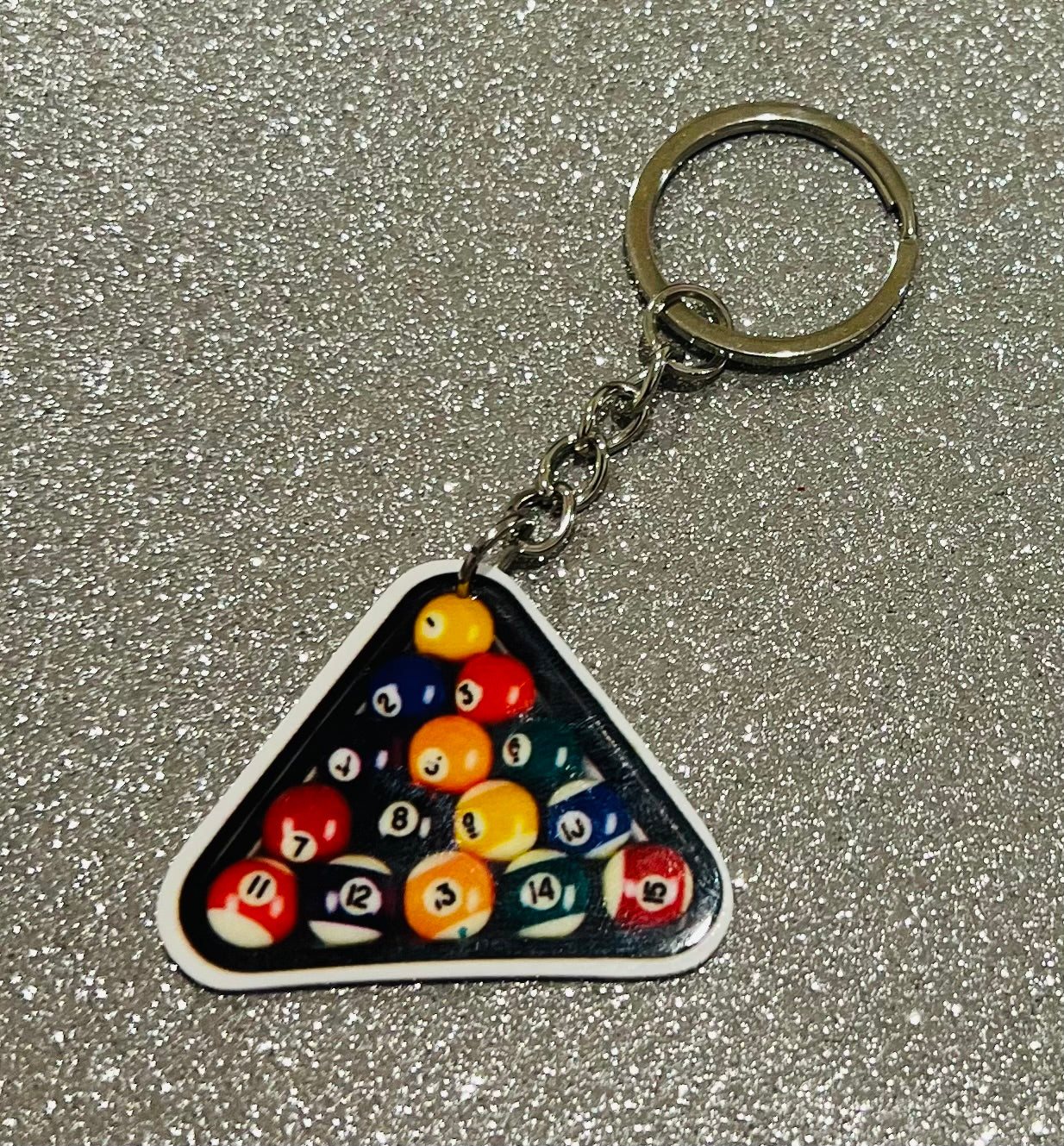 Billiard Pool Balls Keyring