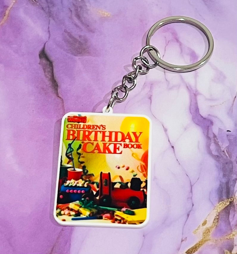 Birthday Cake Book Keyring