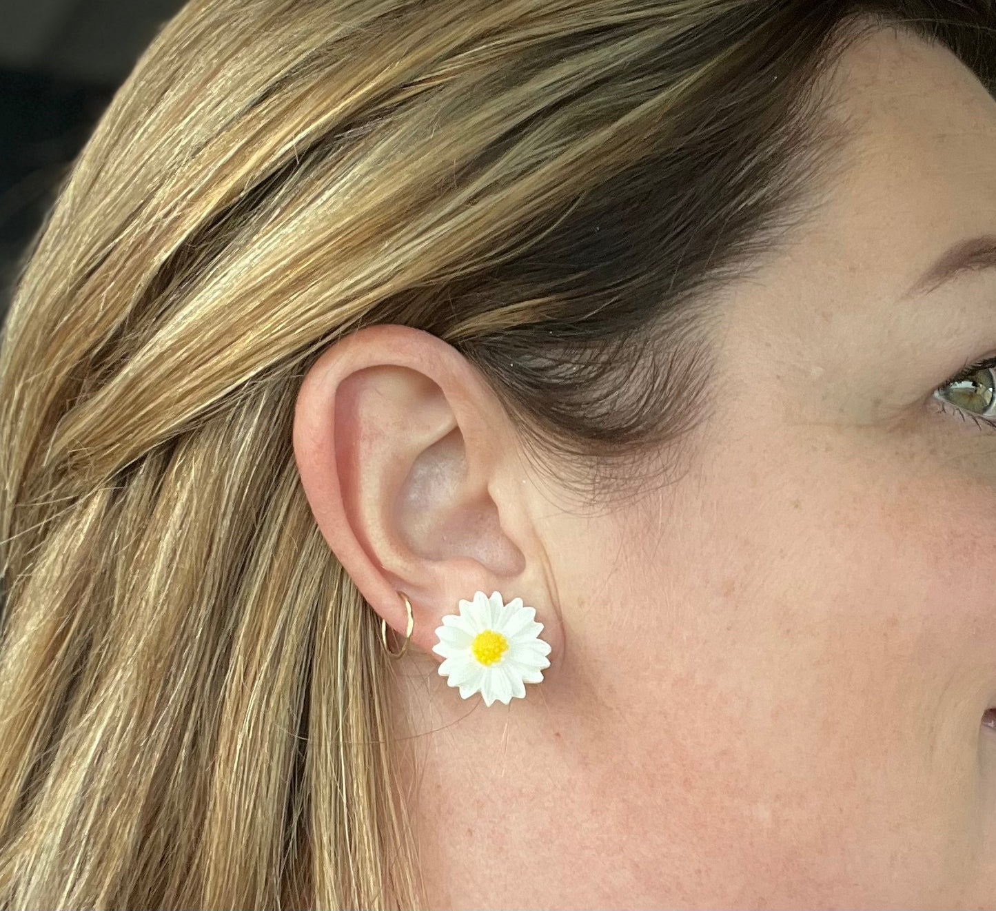 Large Daisy Stud Earrings