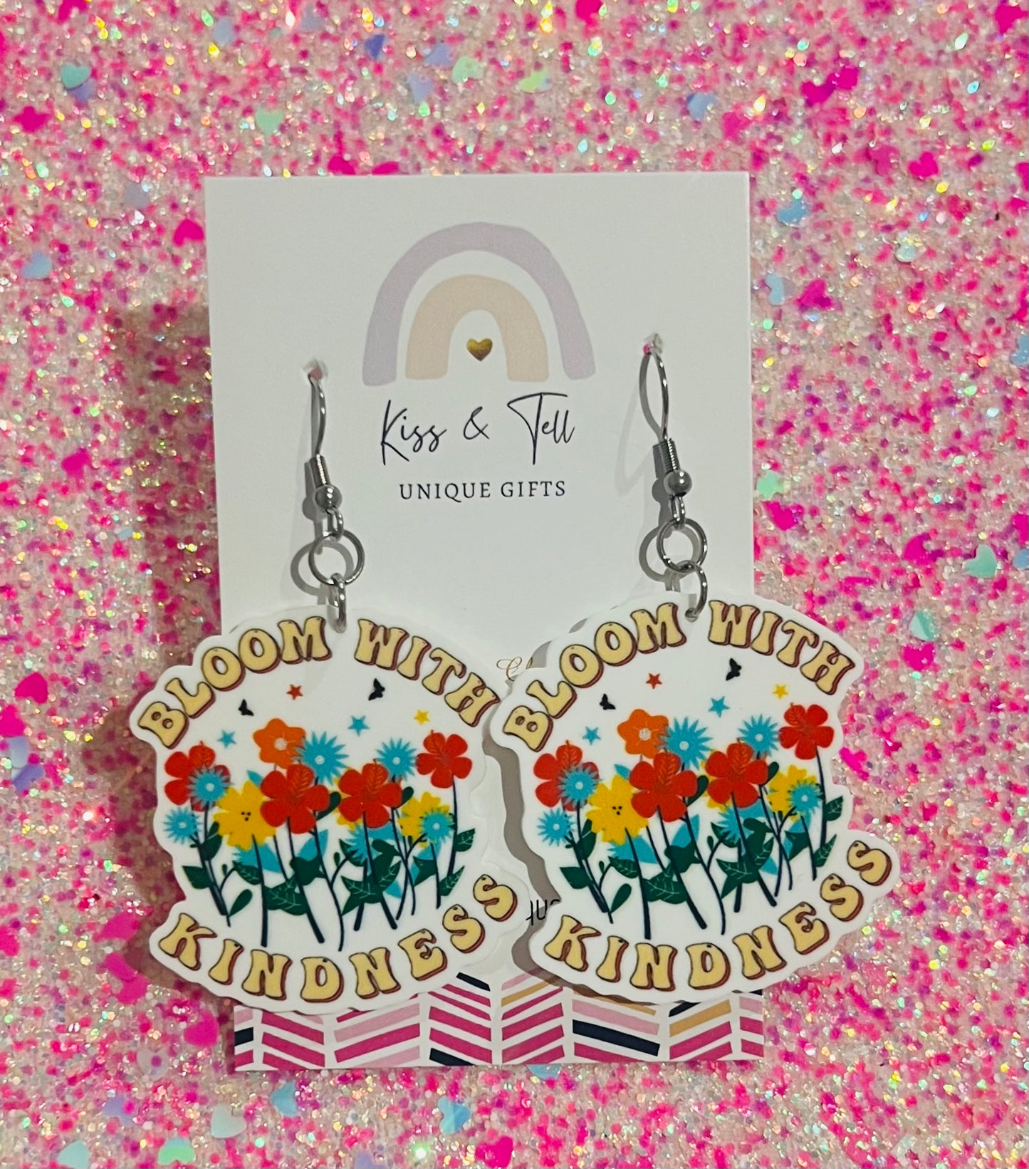 "Bloom With Kindness" Dangle Earrings