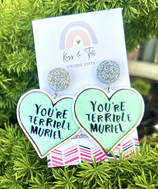 Muriel's Wedding Movie Quote Earrings