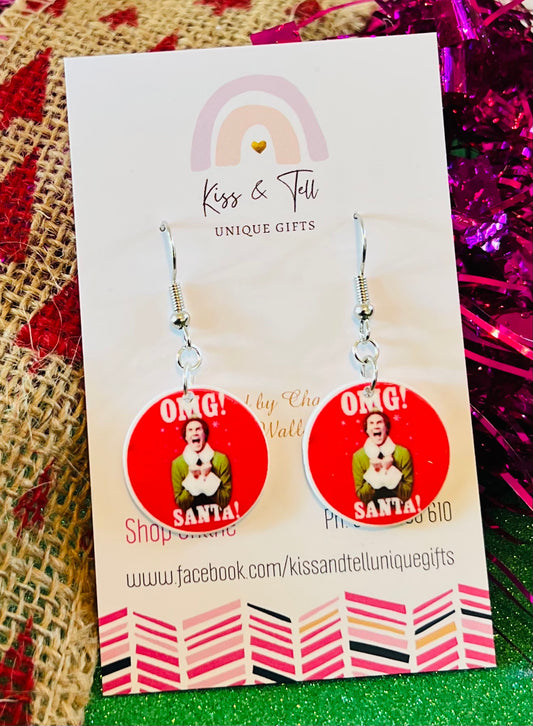 “OMG Santa” Elf Movie Earrings