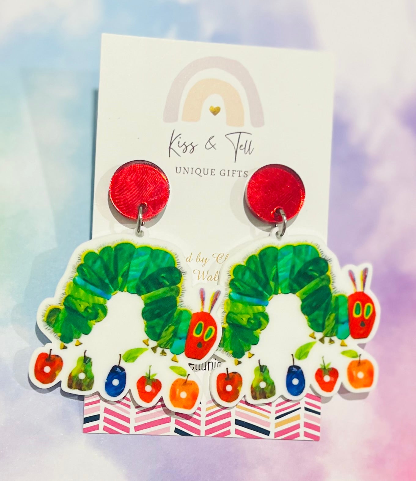 Hungry Caterpillar with Fruit Earrings