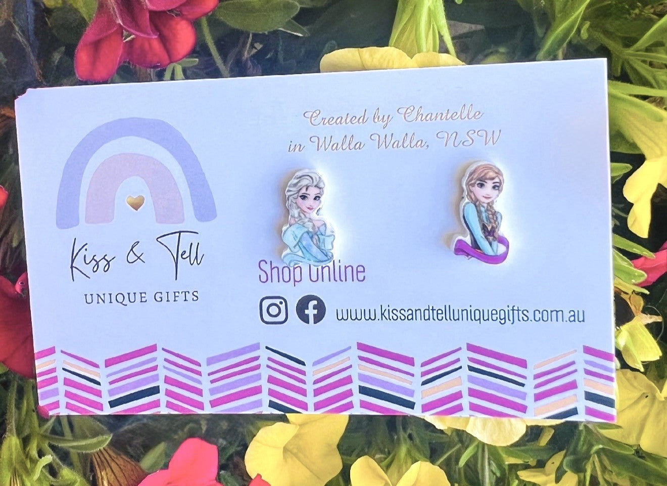 Frozen Elsa & Anna Stud Earrings