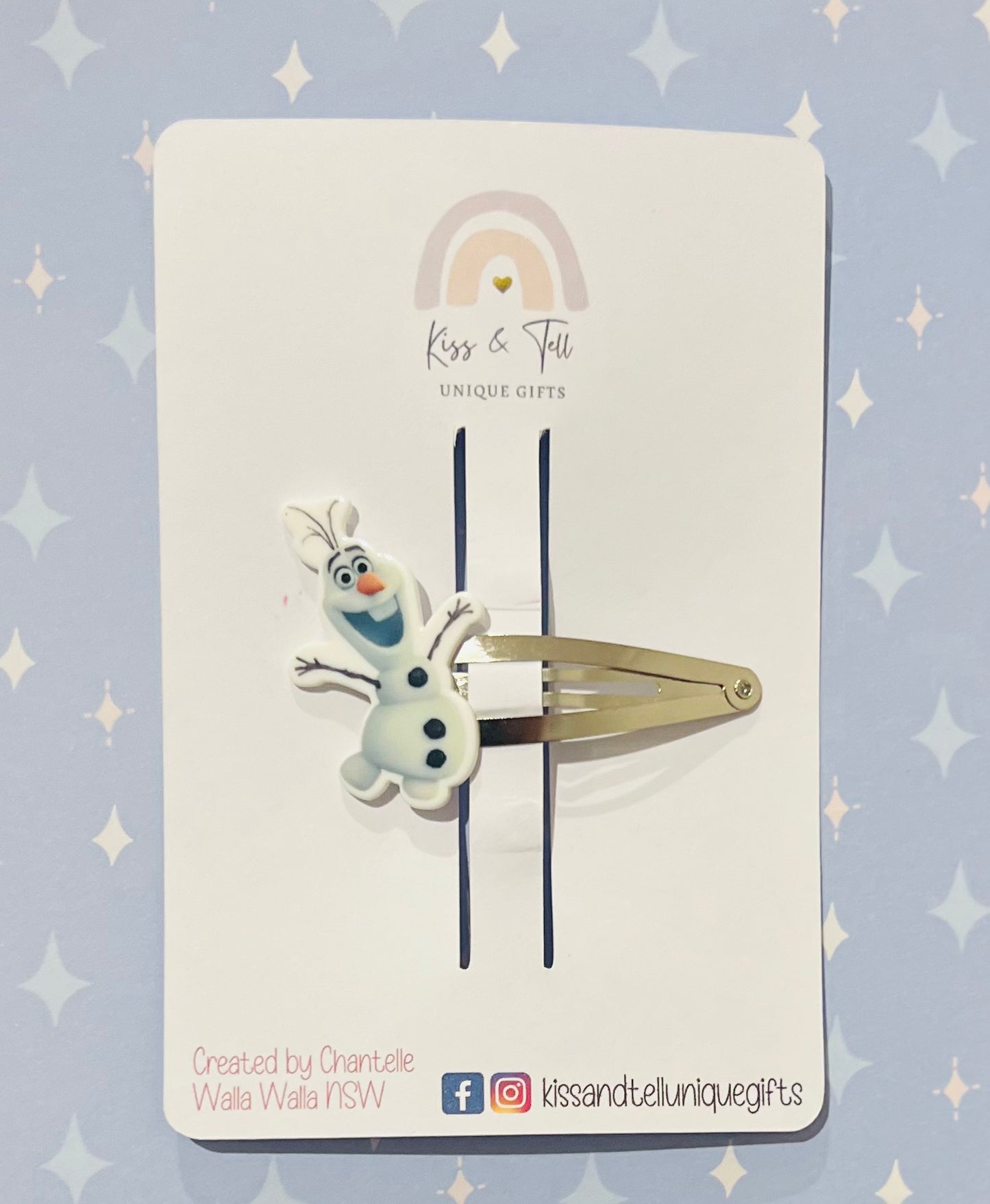 Olaf Snowman Hair Clip