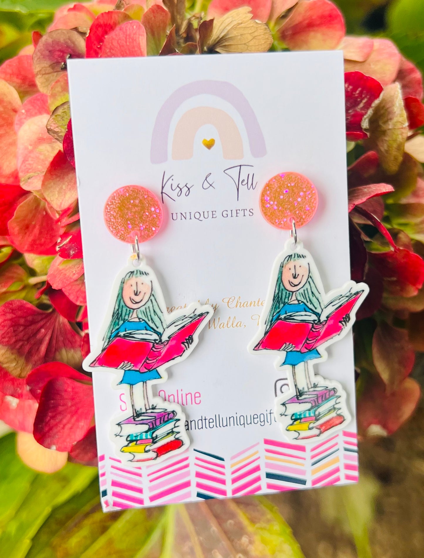 Matilda Book Dangle Earrings