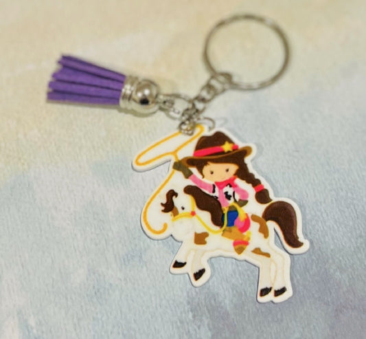 Cowgirl Keyring with Tassel