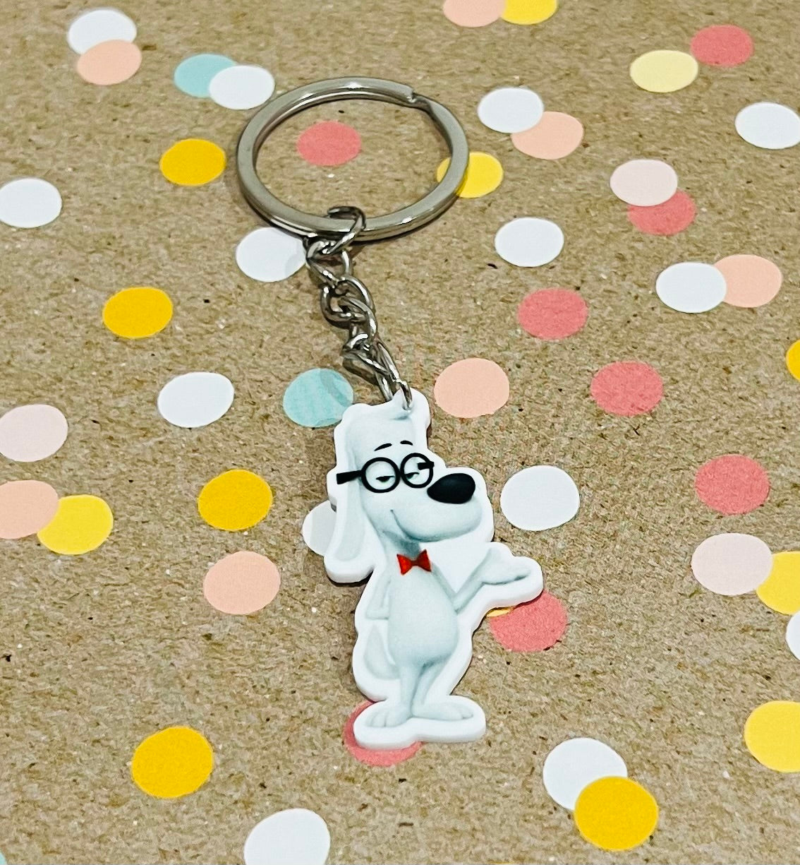 Mr Peabody Dog Keyring