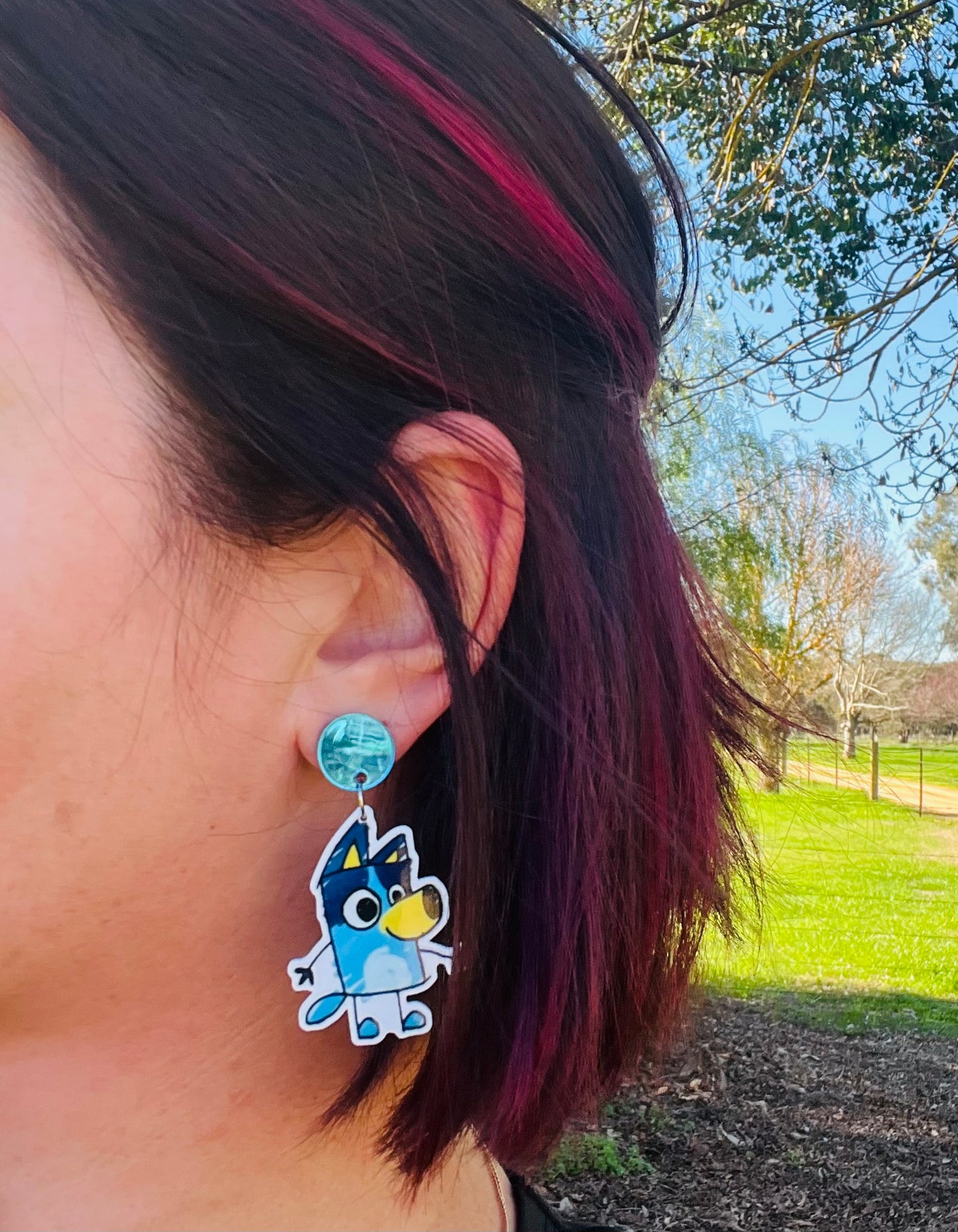 Bluey & Bingo Drawings Dangle Earrings