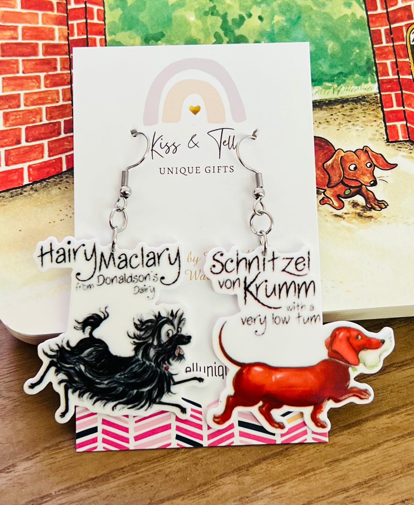 Hairy Maclary Book Character Earrings