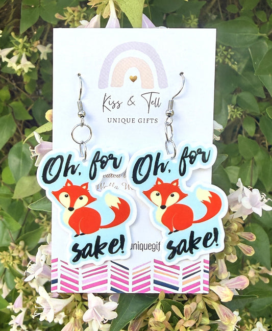“Oh, for Fox Sake” Dangle Earrings