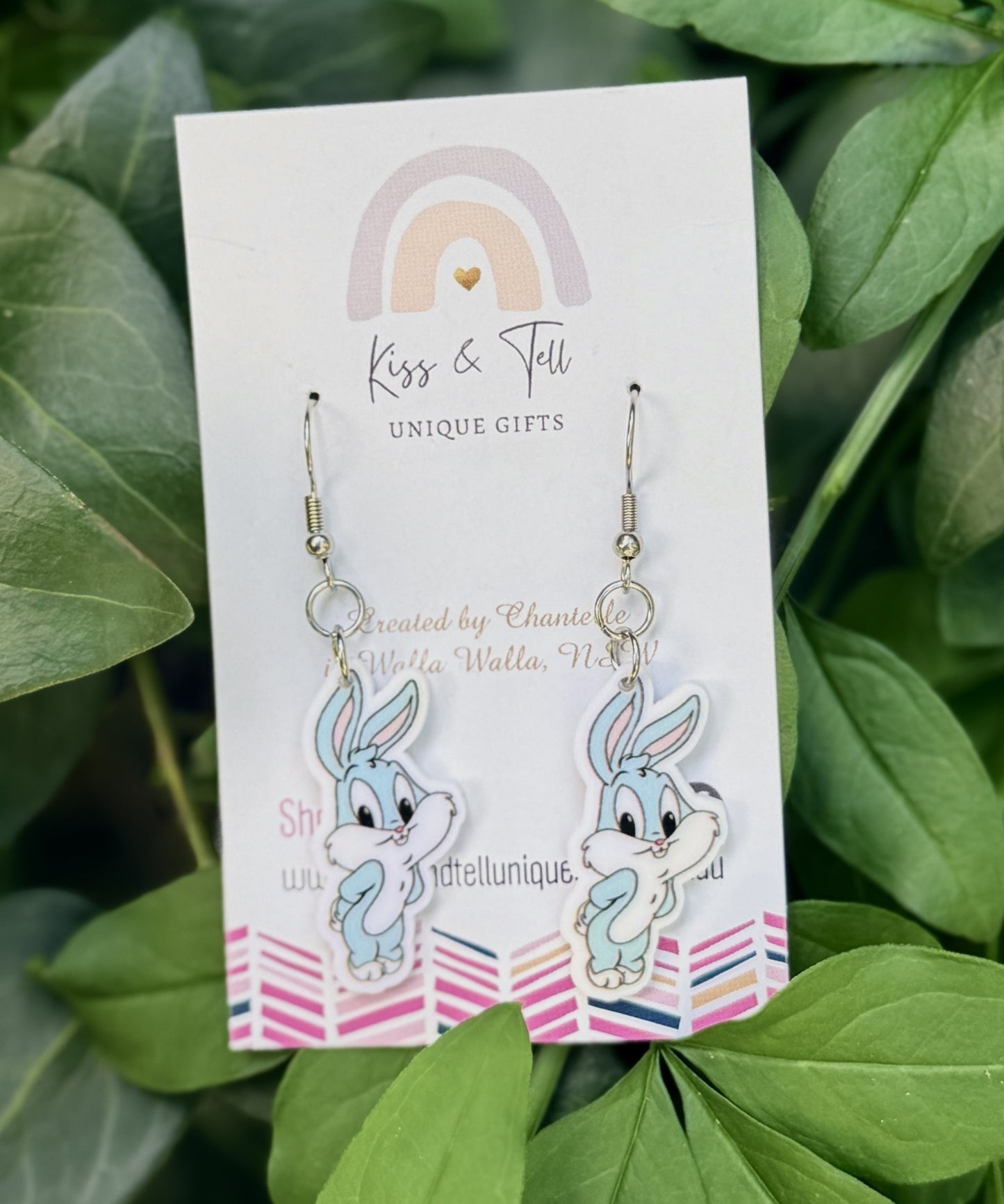 Cute Bugs Bunny Character Earrings