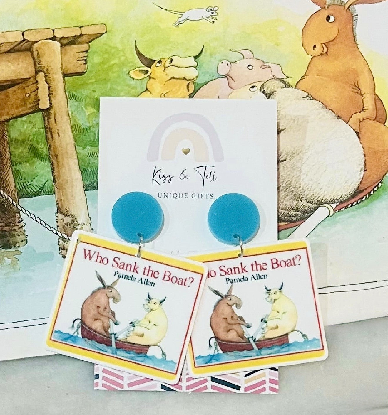 Who Sank The Boat Book Earrings