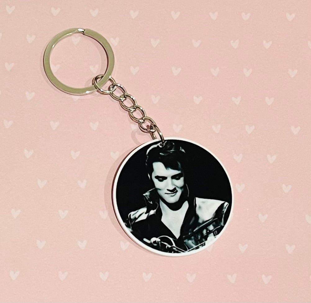 Elvis Circle Keyring