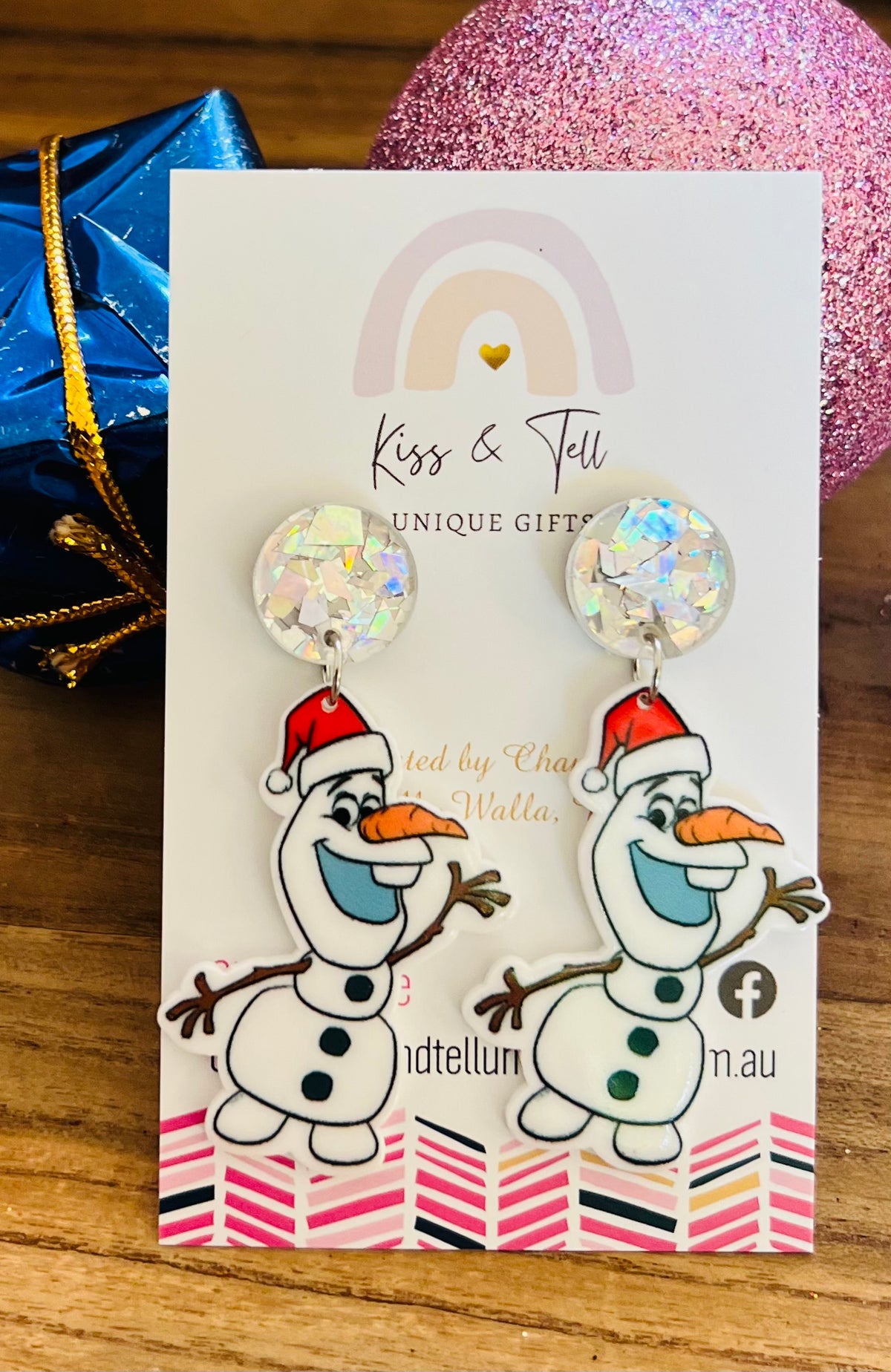 * SALE *  Christmas Olaf Snowman Dangle Earrings