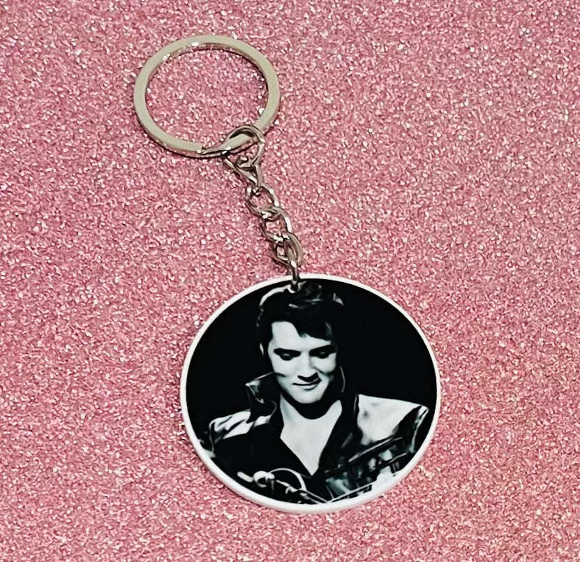 Elvis Circle Keyring