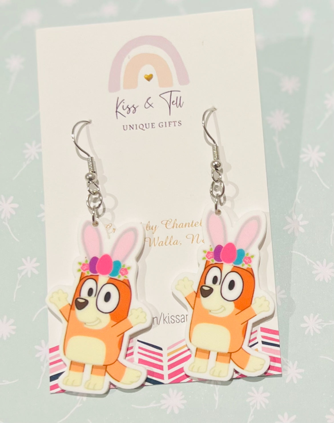 Easter Bluey & Bingo Dangle Earrings